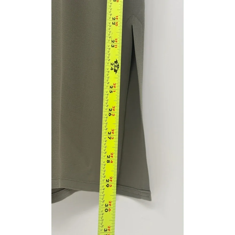 Eileen Fisher Skirt 100% Silk Green Women Size‎ Medium Minimalist